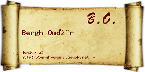Bergh Omár névjegykártya